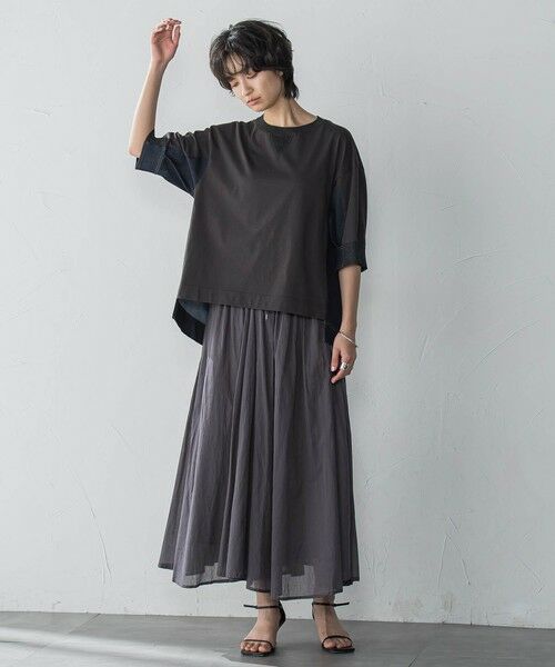 MAYSON GREY / メイソングレイ カットソー | デニムドッキングプルオーバー≪洗濯機で洗える≫ | 詳細20