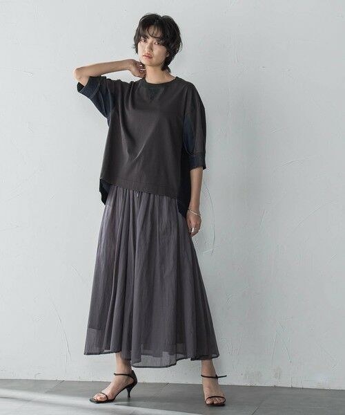 MAYSON GREY / メイソングレイ カットソー | デニムドッキングプルオーバー≪洗濯機で洗える≫ | 詳細21