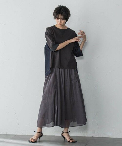 MAYSON GREY / メイソングレイ カットソー | デニムドッキングプルオーバー≪洗濯機で洗える≫ | 詳細22