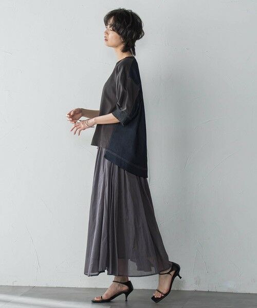 MAYSON GREY / メイソングレイ カットソー | デニムドッキングプルオーバー≪洗濯機で洗える≫ | 詳細23