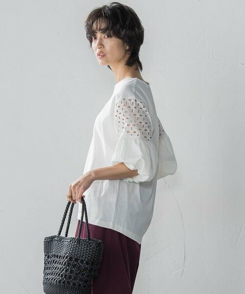 MAYSON GREY / メイソングレイ カットソー | 【WEB限定】刺繍レーススリーブプルオーバー≪洗濯機で洗える≫ | 詳細2