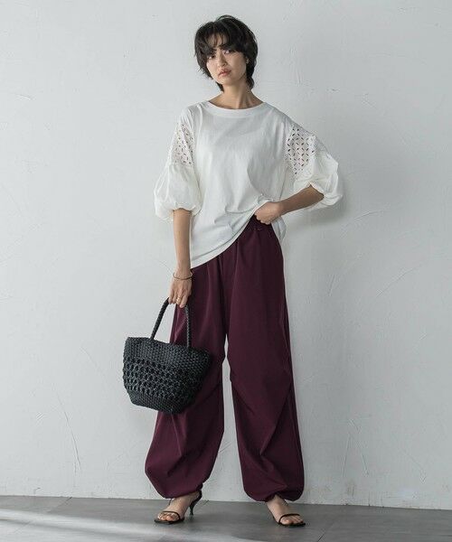 MAYSON GREY / メイソングレイ カットソー | 【WEB限定】刺繍レーススリーブプルオーバー≪洗濯機で洗える≫ | 詳細4