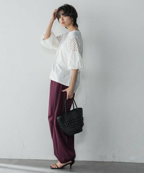 MAYSON GREY / メイソングレイ カットソー | 【WEB限定】刺繍レーススリーブプルオーバー≪洗濯機で洗える≫ | 詳細5