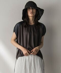 MAYSON GREY / メイソングレイ カットソー | 【WEB限定】異素材切替えドロストギャザープルオーバー≪洗濯機で洗える≫