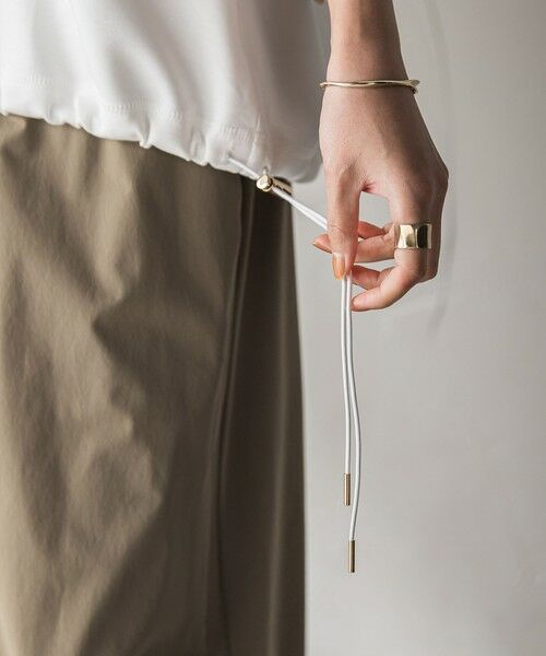 MAYSON GREY / メイソングレイ カットソー | 【WEB限定】異素材切替えドロストギャザープルオーバー≪洗濯機で洗える≫ | 詳細7