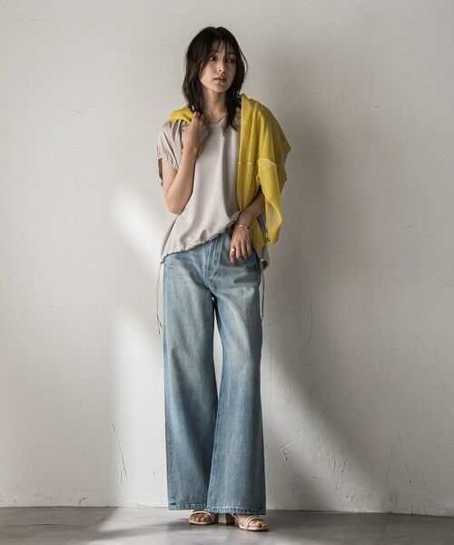 MAYSON GREY / メイソングレイ カットソー | 【WEB限定】異素材切替えドロストギャザープルオーバー≪洗濯機で洗える≫ | 詳細18