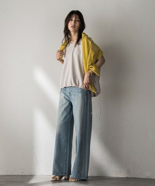 MAYSON GREY / メイソングレイ カットソー | 【WEB限定】異素材切替えドロストギャザープルオーバー≪洗濯機で洗える≫ | 詳細19