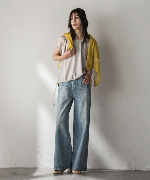 MAYSON GREY / メイソングレイ カットソー | 【WEB限定】異素材切替えドロストギャザープルオーバー≪洗濯機で洗える≫ | 詳細20