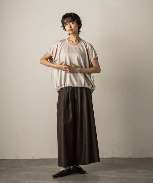 MAYSON GREY / メイソングレイ カットソー | 【WEB限定】異素材切替えドロストギャザープルオーバー≪洗濯機で洗える≫ | 詳細21