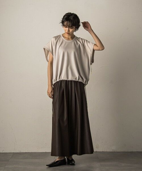 MAYSON GREY / メイソングレイ カットソー | 【WEB限定】異素材切替えドロストギャザープルオーバー≪洗濯機で洗える≫ | 詳細22