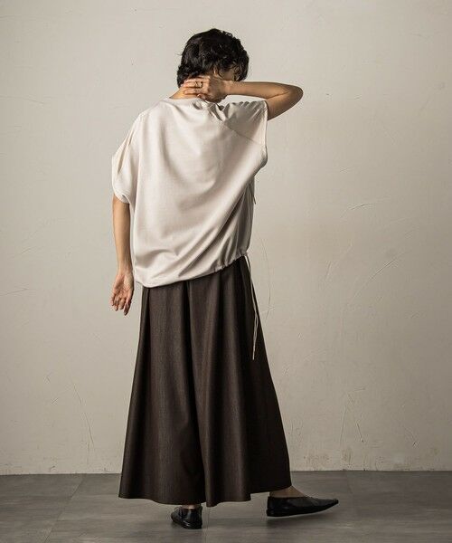 MAYSON GREY / メイソングレイ カットソー | 【WEB限定】異素材切替えドロストギャザープルオーバー≪洗濯機で洗える≫ | 詳細24