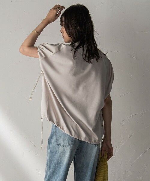 MAYSON GREY / メイソングレイ カットソー | 【WEB限定】異素材切替えドロストギャザープルオーバー≪洗濯機で洗える≫ | 詳細17