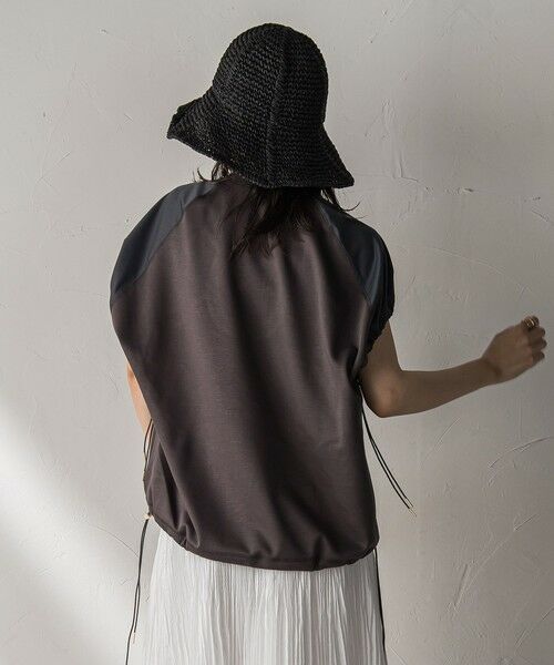 MAYSON GREY / メイソングレイ カットソー | 【WEB限定】異素材切替えドロストギャザープルオーバー≪洗濯機で洗える≫ | 詳細27