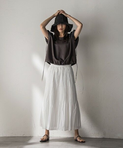 MAYSON GREY / メイソングレイ カットソー | 【WEB限定】異素材切替えドロストギャザープルオーバー≪洗濯機で洗える≫ | 詳細29