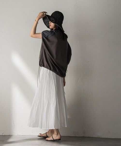 MAYSON GREY / メイソングレイ カットソー | 【WEB限定】異素材切替えドロストギャザープルオーバー≪洗濯機で洗える≫ | 詳細30