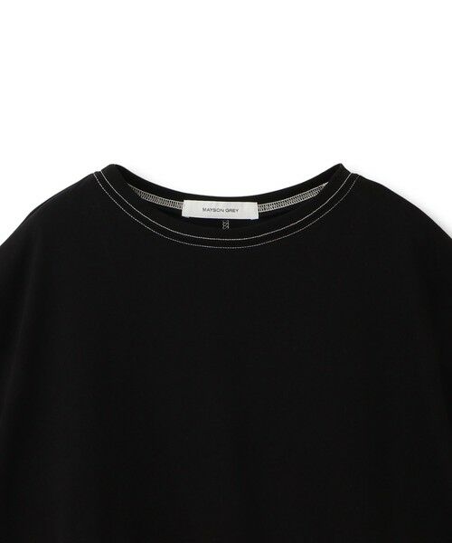 MAYSON GREY / メイソングレイ カットソー | ボリュームフリルヘムドッキングクロップドTシャツ≪手洗い可能≫ | 詳細25