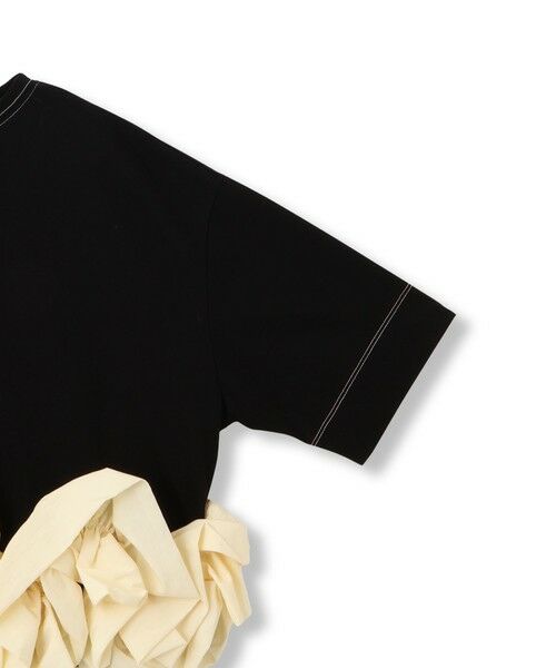 MAYSON GREY / メイソングレイ カットソー | ボリュームフリルヘムドッキングクロップドTシャツ≪手洗い可能≫ | 詳細26