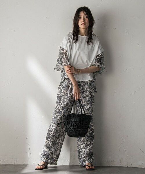 MAYSON GREY / メイソングレイ カットソー | ペイズリー柄ドッキングポンチョTシャツ≪洗濯機で洗える≫ | 詳細5