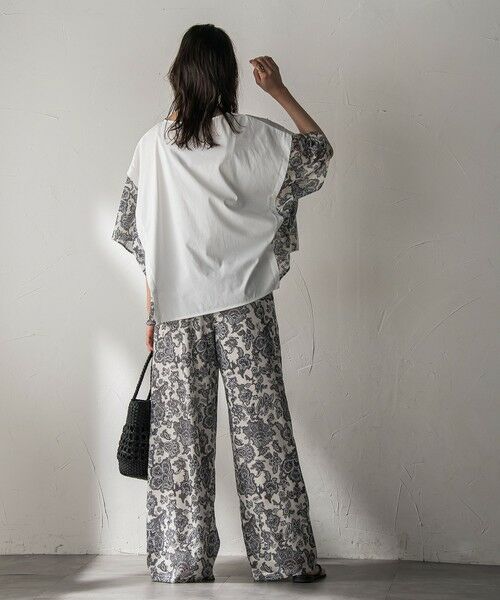 MAYSON GREY / メイソングレイ カットソー | ペイズリー柄ドッキングポンチョTシャツ≪洗濯機で洗える≫ | 詳細7