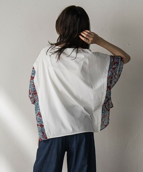 MAYSON GREY / メイソングレイ カットソー | ペイズリー柄ドッキングポンチョTシャツ≪洗濯機で洗える≫ | 詳細12