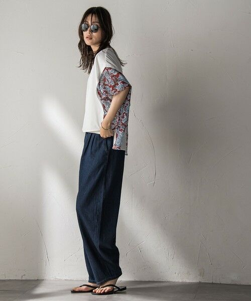 MAYSON GREY / メイソングレイ カットソー | ペイズリー柄ドッキングポンチョTシャツ≪洗濯機で洗える≫ | 詳細15