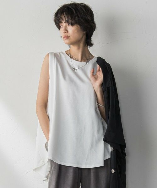 MAYSON GREY / メイソングレイ カットソー | パネル切替えノースリーブプルオーバー≪手洗い可能≫ | 詳細1