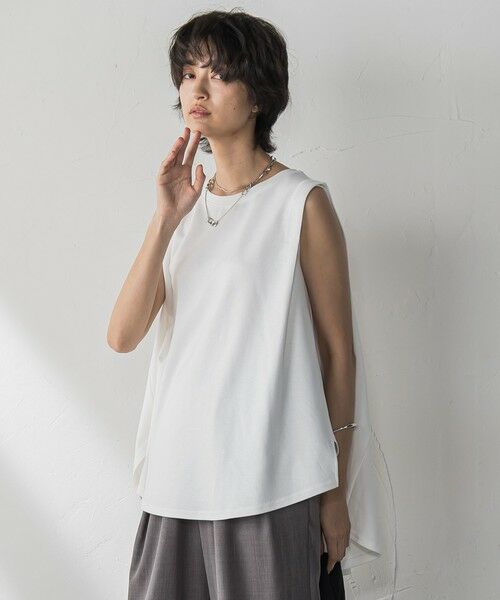 MAYSON GREY / メイソングレイ カットソー | パネル切替えノースリーブプルオーバー≪手洗い可能≫ | 詳細2