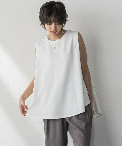 MAYSON GREY / メイソングレイ カットソー | パネル切替えノースリーブプルオーバー≪手洗い可能≫ | 詳細3
