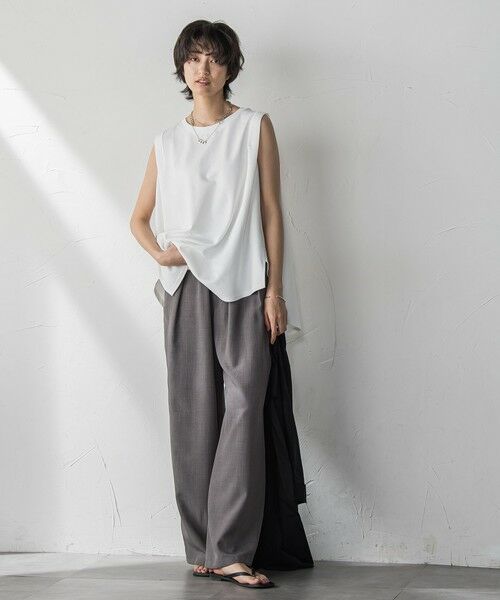 MAYSON GREY / メイソングレイ カットソー | パネル切替えノースリーブプルオーバー≪手洗い可能≫ | 詳細5