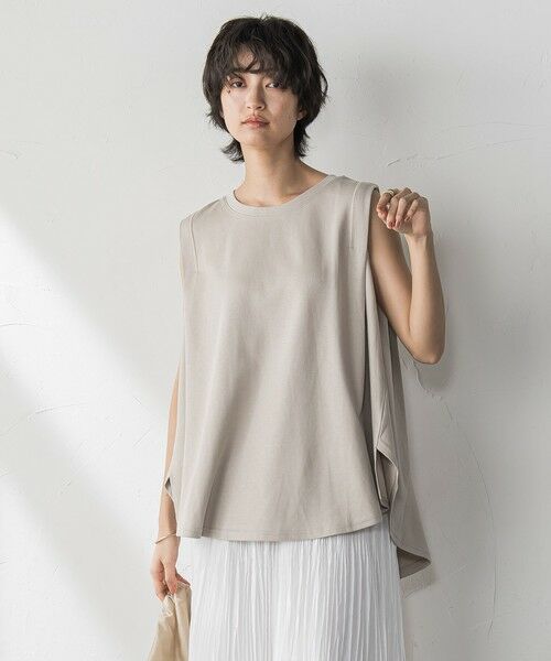 MAYSON GREY / メイソングレイ カットソー | パネル切替えノースリーブプルオーバー≪手洗い可能≫ | 詳細10