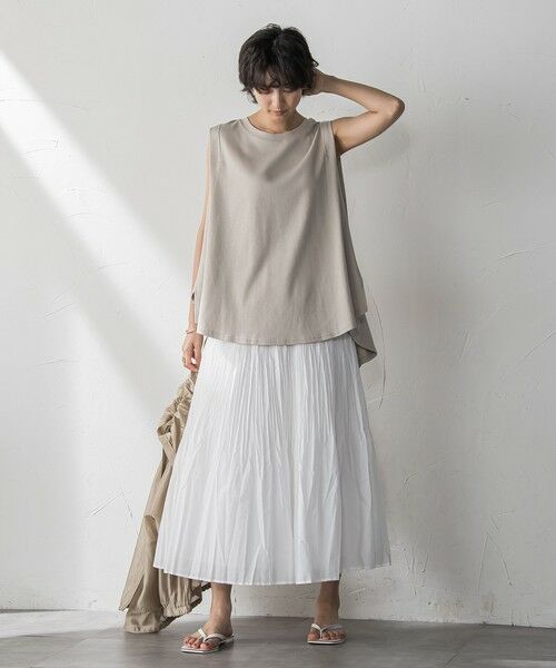 MAYSON GREY / メイソングレイ カットソー | パネル切替えノースリーブプルオーバー≪手洗い可能≫ | 詳細13