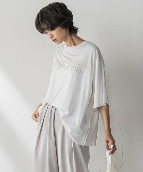 MAYSON GREY / メイソングレイ カットソー | 前後ドッキングロゴTシャツ≪洗濯機で洗える≫ | 詳細2