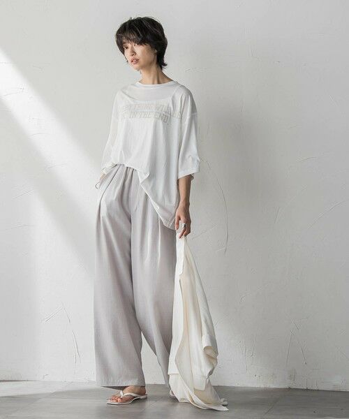 MAYSON GREY / メイソングレイ カットソー | 前後ドッキングロゴTシャツ≪洗濯機で洗える≫ | 詳細4