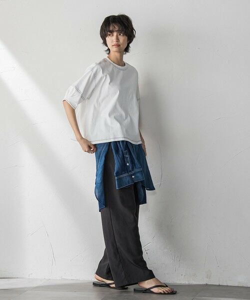 MAYSON GREY / メイソングレイ カットソー | デニム調コクーンスリーブプルオーバー≪洗濯機で洗える≫ | 詳細4