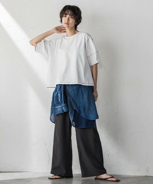 MAYSON GREY / メイソングレイ カットソー | デニム調コクーンスリーブプルオーバー≪洗濯機で洗える≫ | 詳細7