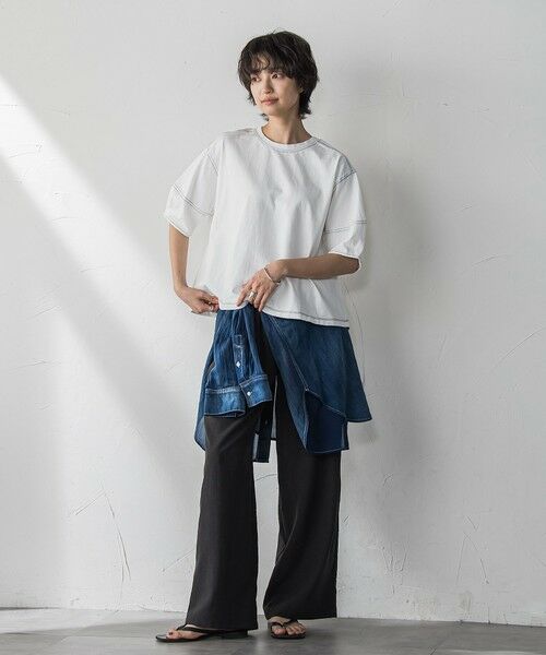 MAYSON GREY / メイソングレイ カットソー | デニム調コクーンスリーブプルオーバー≪洗濯機で洗える≫ | 詳細9