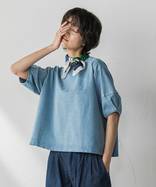 MAYSON GREY / メイソングレイ カットソー | デニム調コクーンスリーブプルオーバー≪洗濯機で洗える≫ | 詳細13