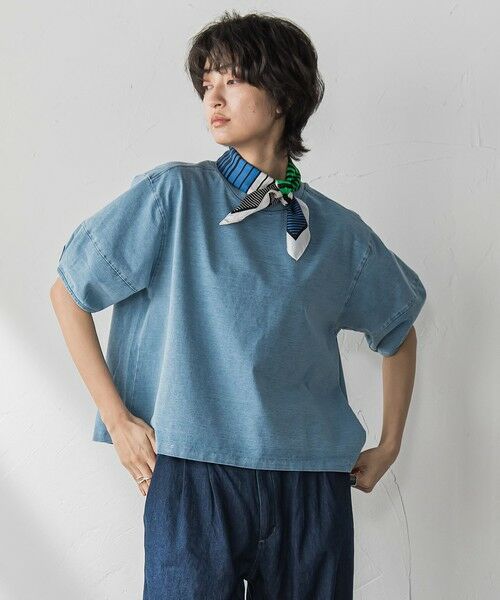 MAYSON GREY / メイソングレイ カットソー | デニム調コクーンスリーブプルオーバー≪洗濯機で洗える≫ | 詳細14