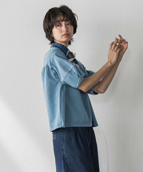 MAYSON GREY / メイソングレイ カットソー | デニム調コクーンスリーブプルオーバー≪洗濯機で洗える≫ | 詳細15