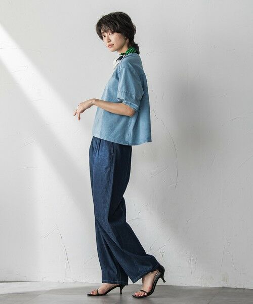 MAYSON GREY / メイソングレイ カットソー | デニム調コクーンスリーブプルオーバー≪洗濯機で洗える≫ | 詳細18