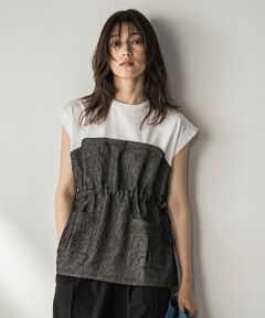 MAYSON GREY / メイソングレイ カットソー | 【WEB限定】異素材ドッキングドロストプルオーバー≪洗濯機で洗える≫