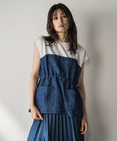 MAYSON GREY / メイソングレイ カットソー | 【WEB限定】異素材ドッキングドロストプルオーバー≪洗濯機で洗える≫