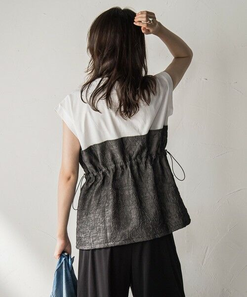 MAYSON GREY / メイソングレイ カットソー | 【WEB限定】異素材ドッキングドロストプルオーバー≪洗濯機で洗える≫ | 詳細4