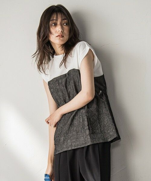 MAYSON GREY / メイソングレイ カットソー | 【WEB限定】異素材ドッキングドロストプルオーバー≪洗濯機で洗える≫ | 詳細5