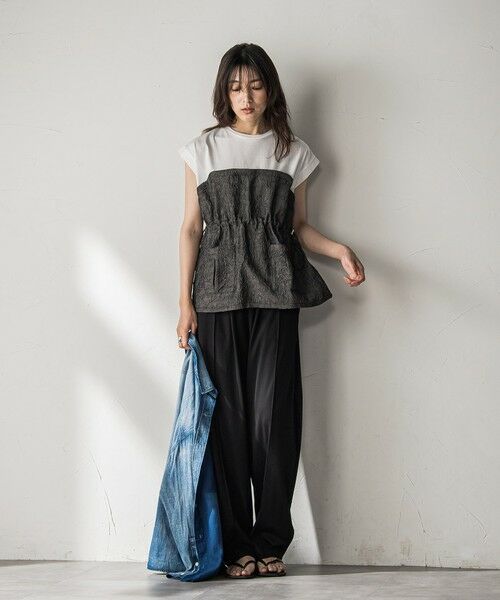 試着のみ洗濯済　美品　NeLL マトロジーはおりコート　墨黒 TOMIOKA SILK プレミアムコレクション シルクオーガンジー