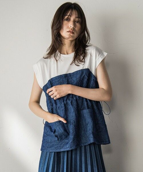 MAYSON GREY / メイソングレイ カットソー | 【WEB限定】異素材ドッキングドロストプルオーバー≪洗濯機で洗える≫ | 詳細18