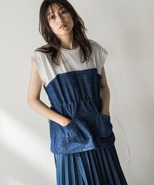 MAYSON GREY / メイソングレイ カットソー | 【WEB限定】異素材ドッキングドロストプルオーバー≪洗濯機で洗える≫ | 詳細20