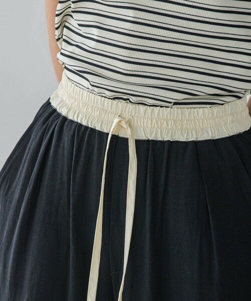 MAYSON GREY / メイソングレイ その他パンツ | リネン配色ベルトイージーワイドパンツ≪洗濯機で洗える≫ | 詳細15