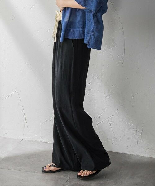 MAYSON GREY / メイソングレイ その他パンツ | リネン配色ベルトイージーワイドパンツ≪洗濯機で洗える≫ | 詳細3