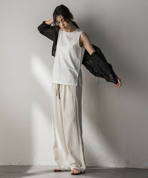 MAYSON GREY / メイソングレイ その他パンツ | リネン配色ベルトイージーワイドパンツ≪洗濯機で洗える≫ | 詳細26